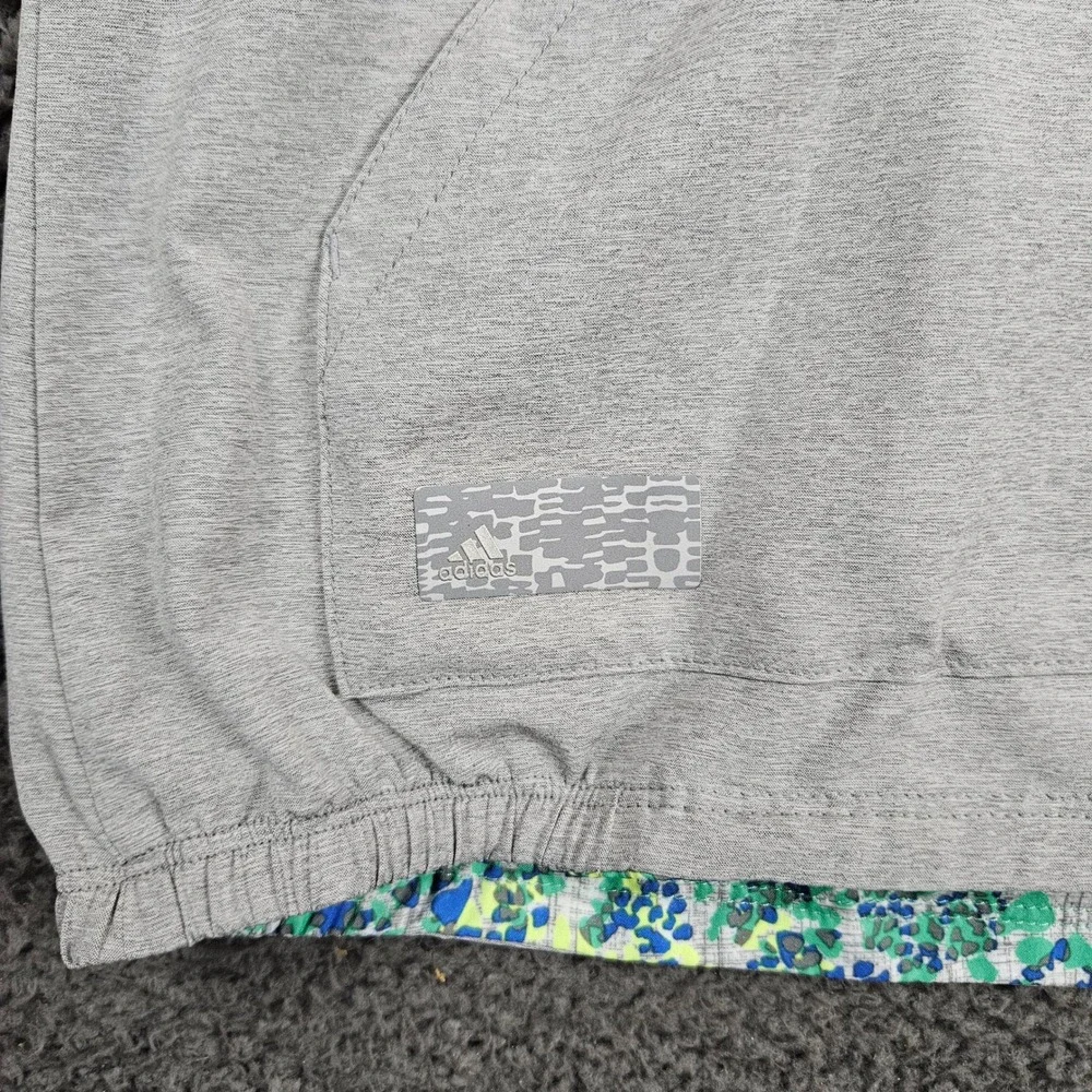Adidas Women's‎ Gray Reversible Full Zip Jacket Floral Print Lined Medium